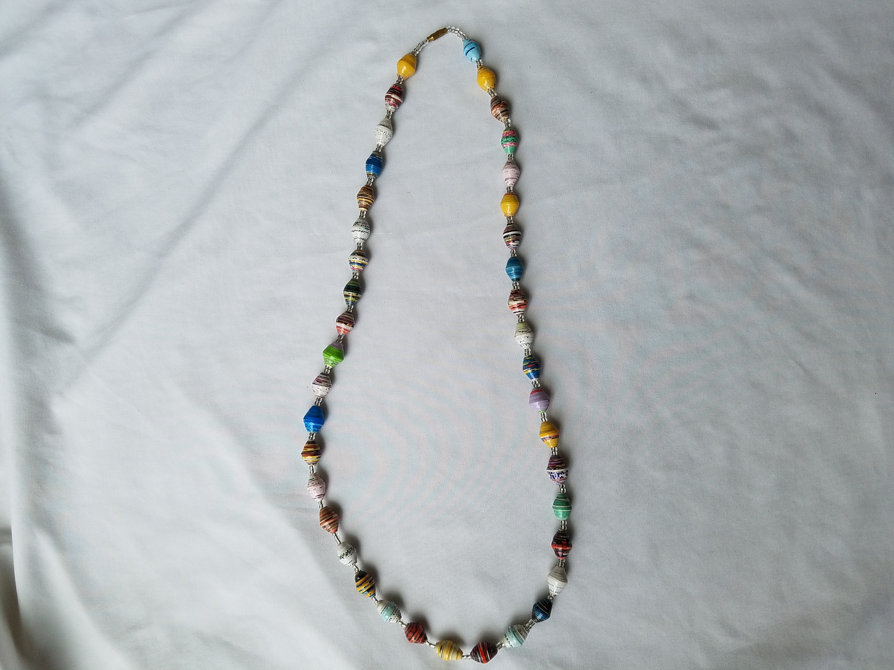 product of Uganda AFRICAN PAPER BEAD NECKLACE multicolor